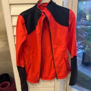 lululemon athletica Red/orange and dark grey athletic zip up